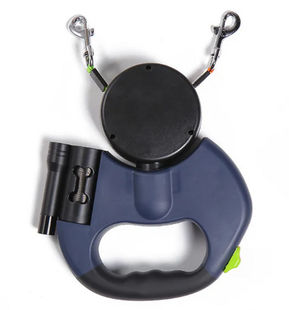 Correa Retráctil Doble con Linterna